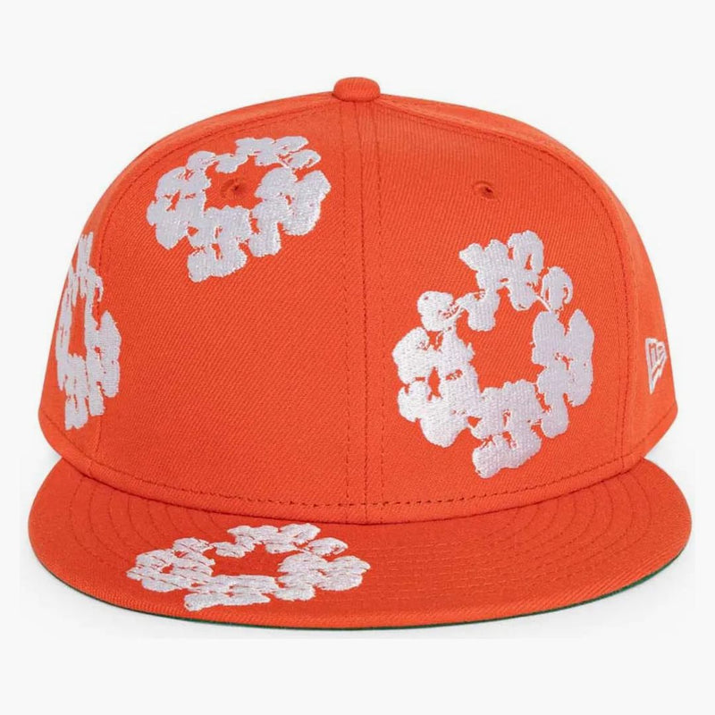 Denim Tears New Era Cotton Wreath 59/50 Cap Orange