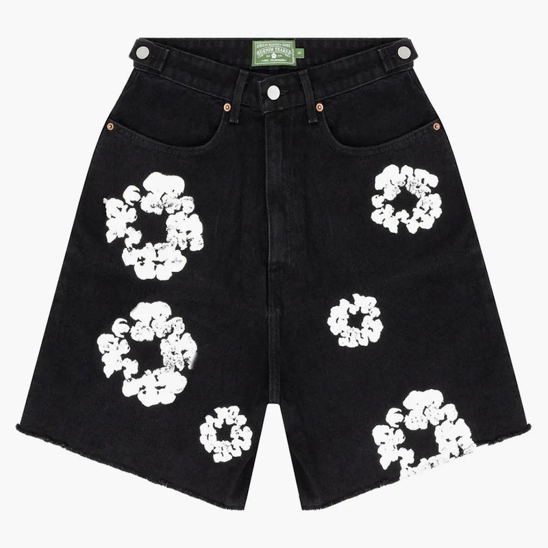 Denim Tears The Cotton Wreath Jean Short Black