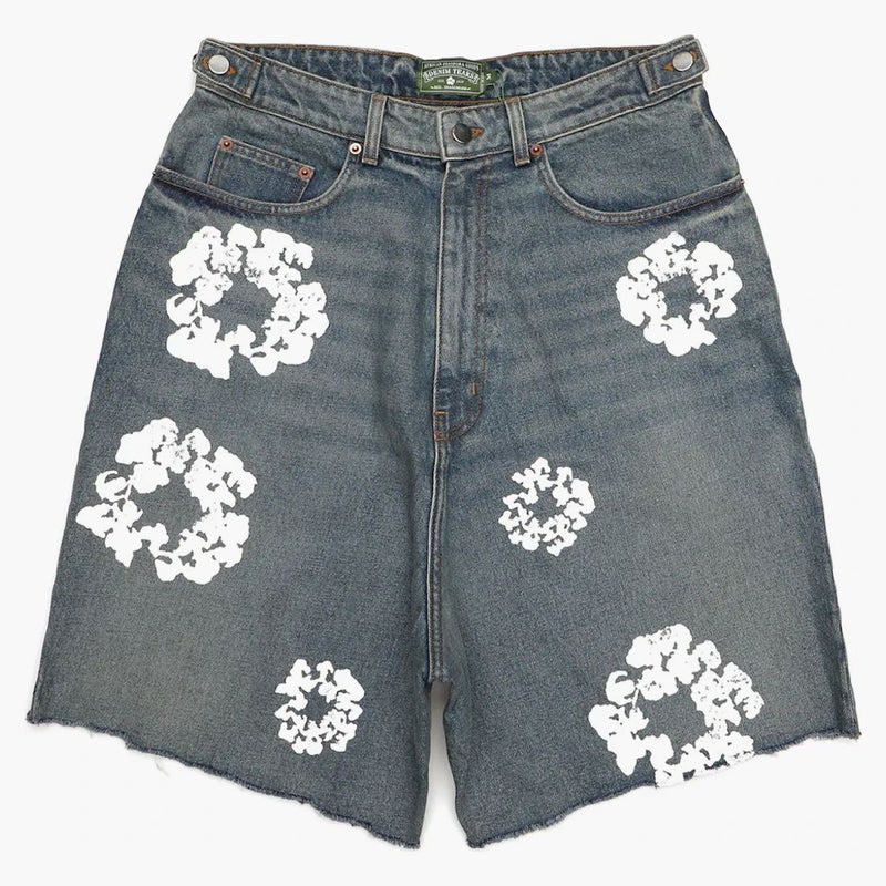 Denim Tears The Cotton Wreath Jean Short Light Wash