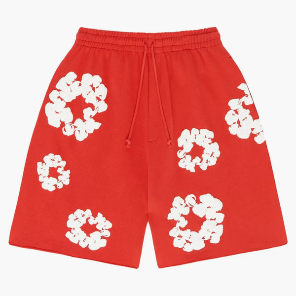 Denim Tears The Cotton Wreath Shorts Red