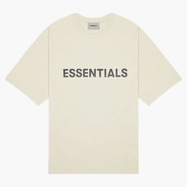 Fear Of God Essentials 3d Silicon Applique Boxy T-shirt Buttercream