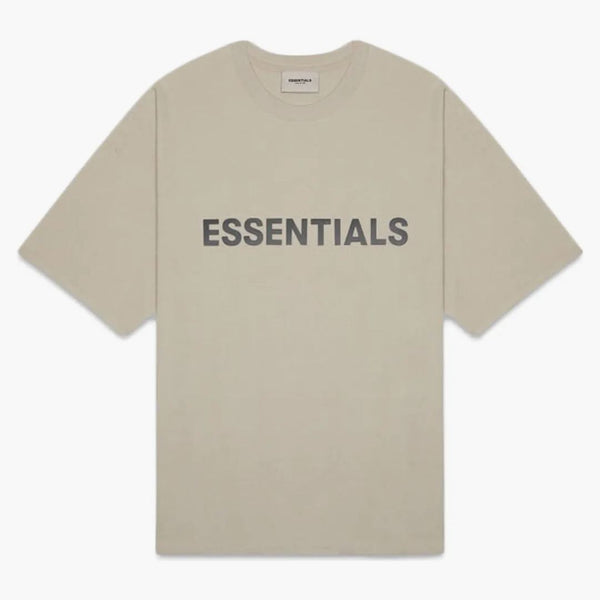 Fear Of God Essentials Boxy T-shirt Applique Logo Olive/khaki