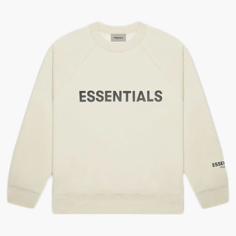 Fear Of God Essentials 3d Silicon Applique Crewneck Buttercream