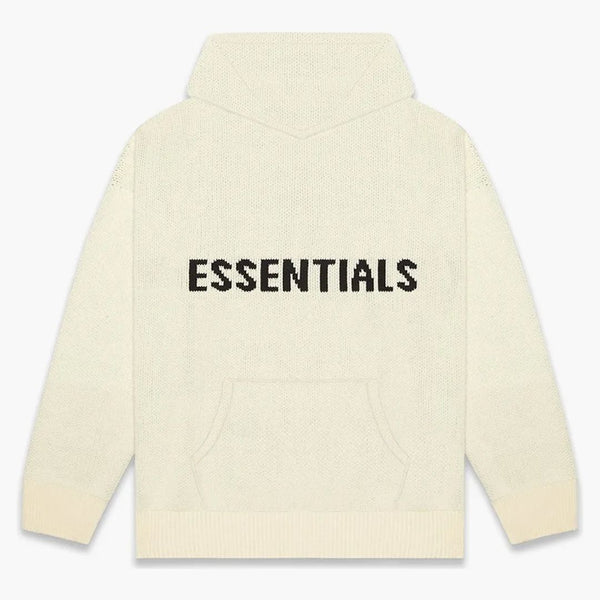 Fear Of God Essentials Knit Hoodie (fw20) Cream