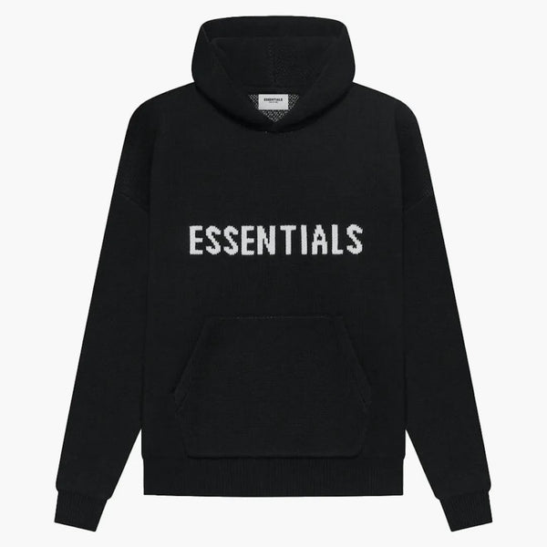 Fear Of God Essentials Knit Pullover Hoodie (ss21) Black