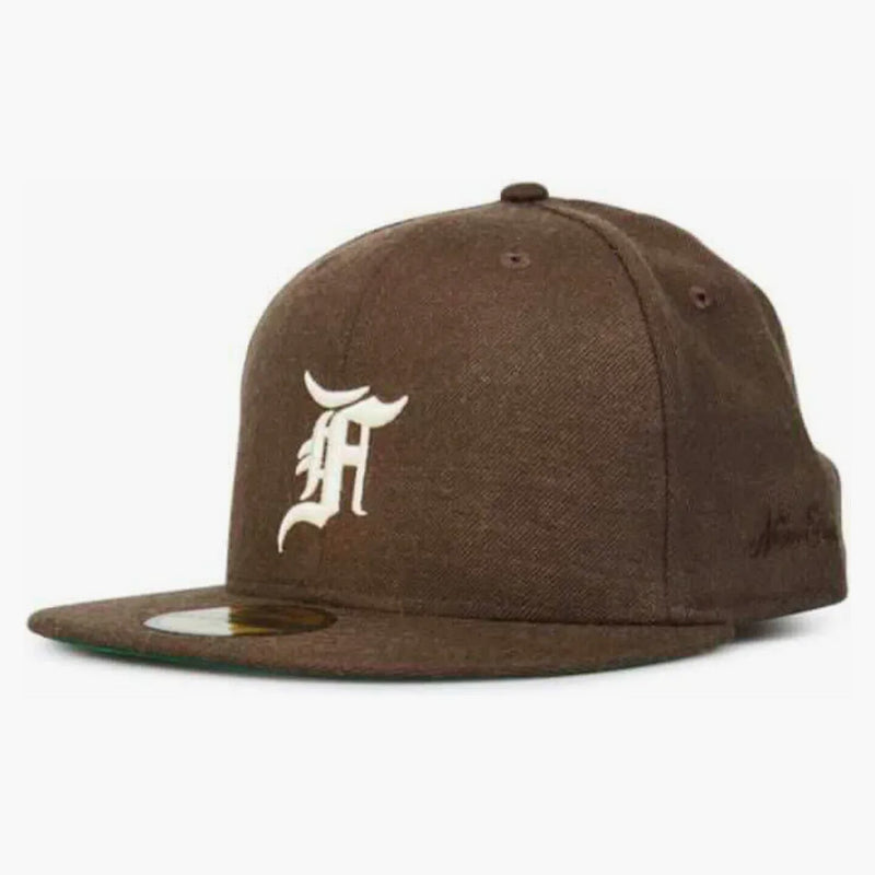 Fear Of God Essentials New Era Fitted Cap Brown/white