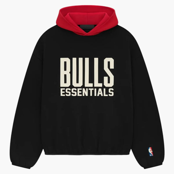 Fear Of God Essentials Bulls Hoodie Black/red