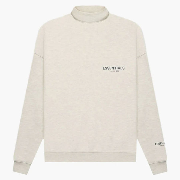 Fear Of God Essentials Core Collection Pullover Mockneck Light Heather Oatmeal