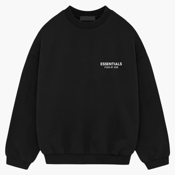 Fear Of God Essentials Fleece Crewneck (fw24) Black