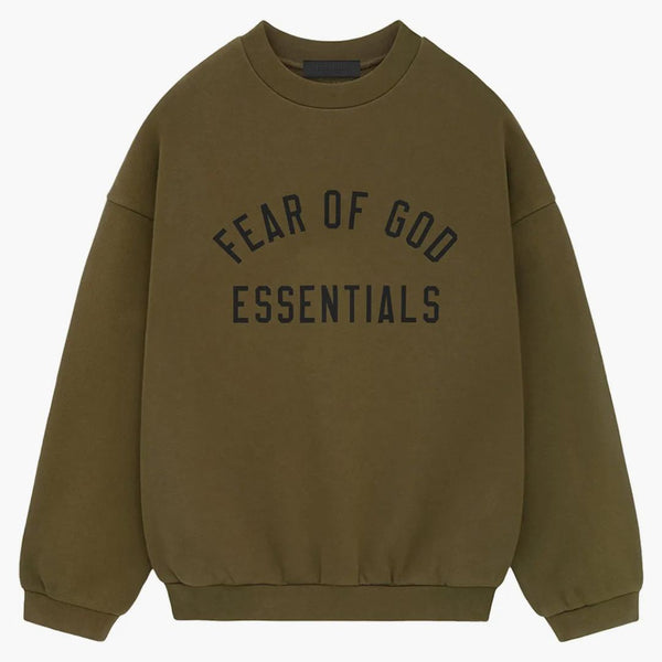 Fear Of God Essentials Fleece Crewneck Olive