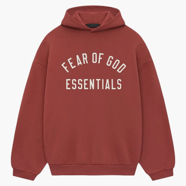 Fear Of God Essentials Fleece Hoodie Crimson