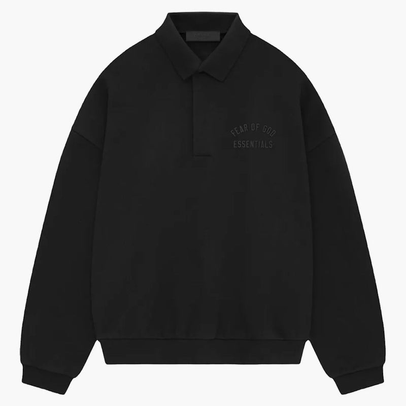 Fear Of God Essentials Fleece Polo Black