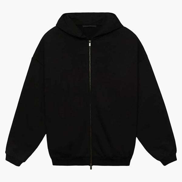 Fear Of God Essentials Heavy Fleece Full Zip Hoodie Black