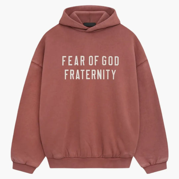 Fear Of God Essentials Heavy Fleece Hoodie Crimson