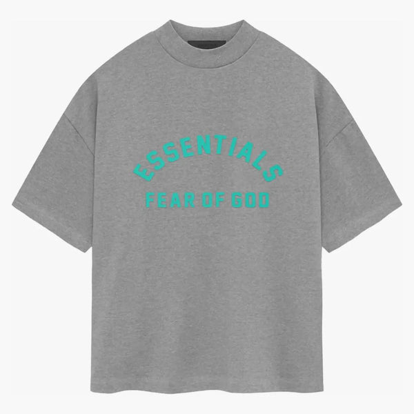 Fear Of God Essentials Heavy Jersey S/s Tee Dark Heather Oatmeal