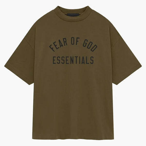 Fear Of God Essentials Jersey Crewneck Tee Olive