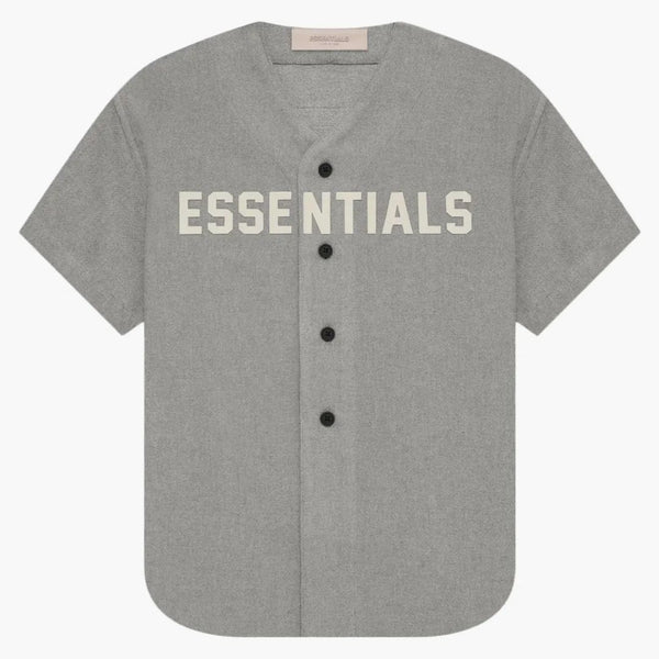 Fear Of God Essentials Kids Baseball Jersey Dark Oatmeal