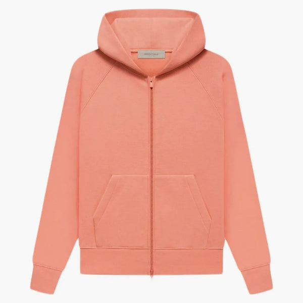 Fear Of God Essentials Kids Full-zip Hoodie Coral