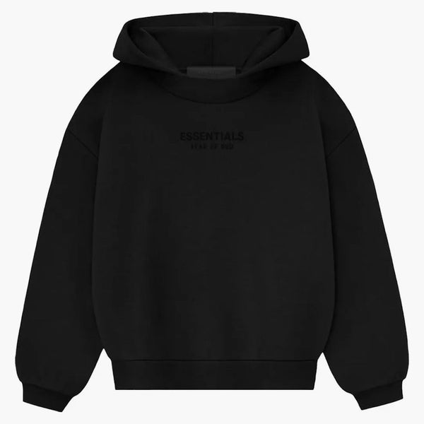 Fear Of God Essentials Kids Hoodie (fw23) Jet Black