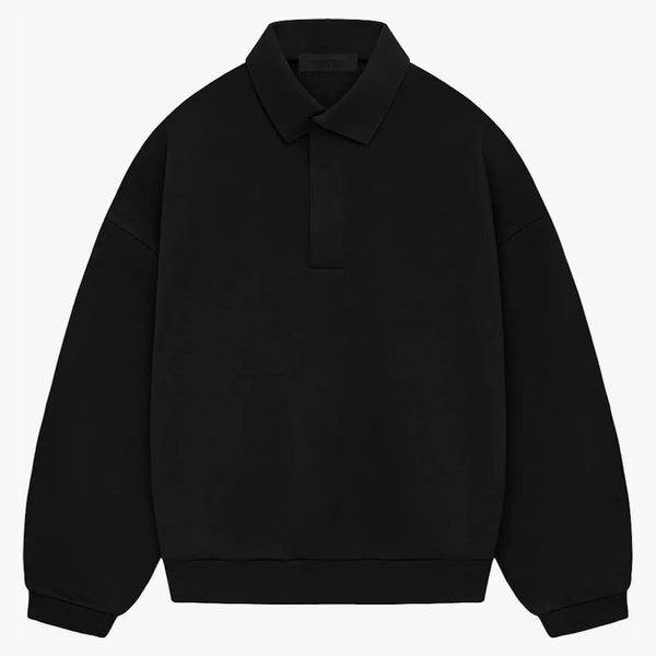 Fear Of God Essentials Longsleeve Polo Jet Black