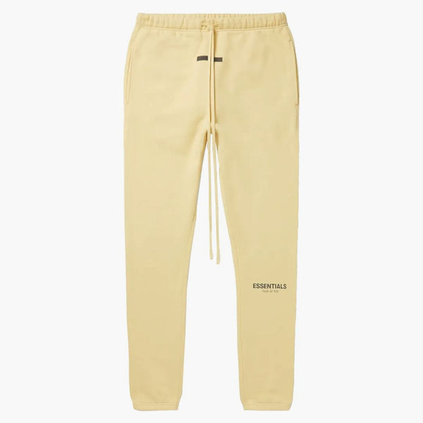 Fear Of God Essentials Mr. Porter Exclusive Straight-leg Logo-print Cotton-blend Jersey Sweatpants Garden Glove/cream