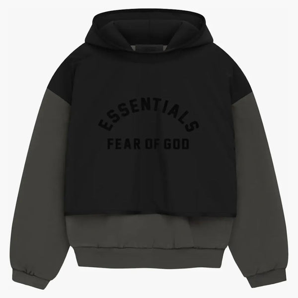 Fear Of God Essentials Nylon Fleece Hooded Sweater Ink/jet Black