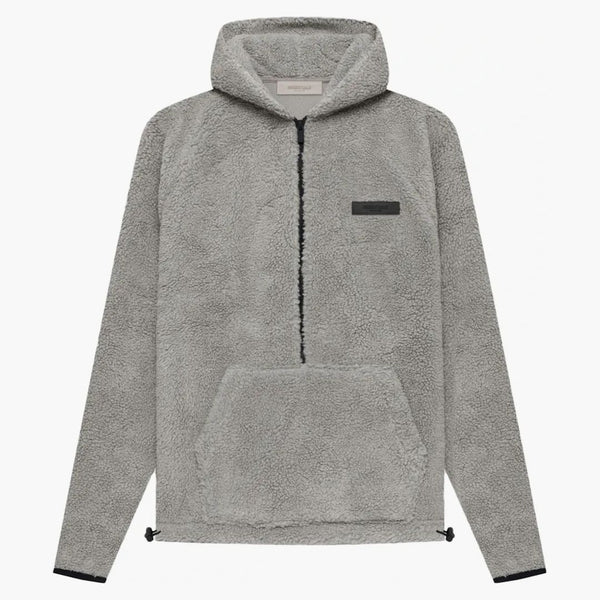 Fear Of God Essentials Polar Fleece Half Zip Hoodie Dark Oatmeal