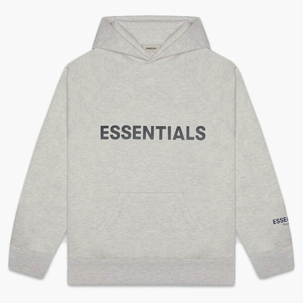 Fear of God Essentials Pullover Hoodie Applique Logo Heather Oatmeal