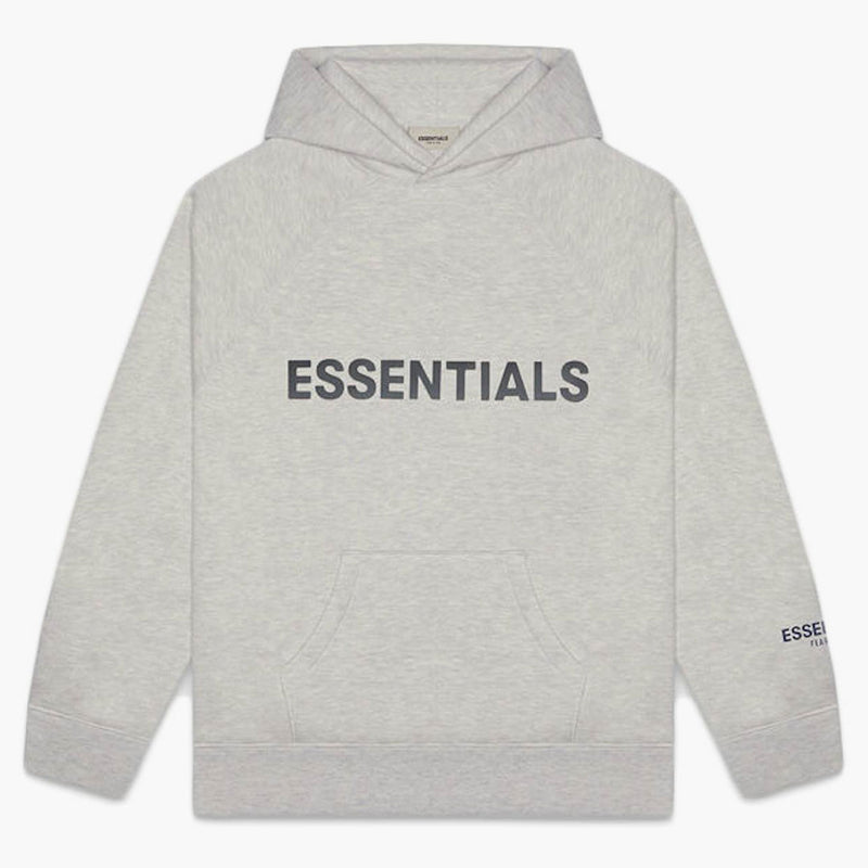 Fear of God Essentials Pullover Hoodie Applique Logo Heather Oatmeal