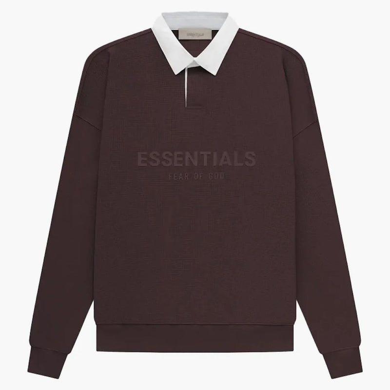 Fear Of God Essentials Waffle Henley Rugby Plum