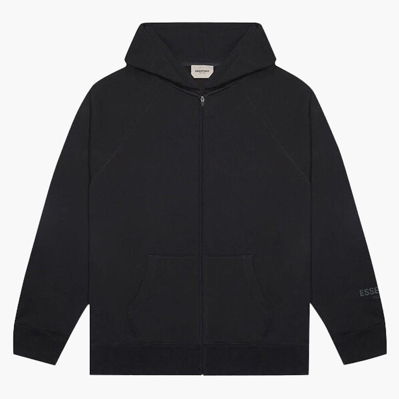 Fear of God Essentials Zip Jacket Off Black (SS20) front
