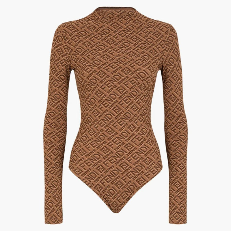 Fendi X Skims Mock Neck Long Sleeve Bodysuit California