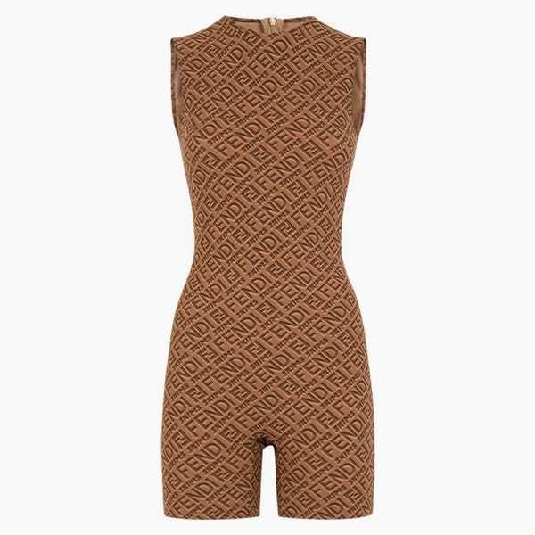 Fendi X Skims Sleeveless Mid Thigh Bodysuit California