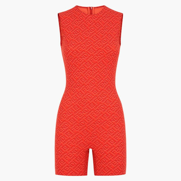 Fendi X Skims Sleeveless Mid Thigh Bodysuit Georgia