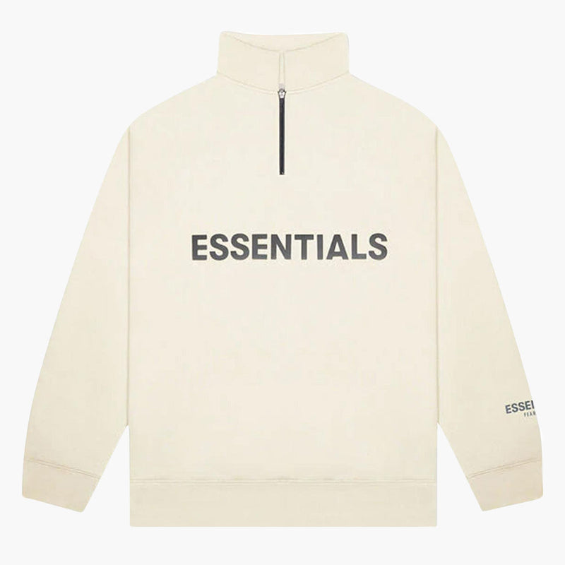 Fear of God Essentials Half Zip Hoodie Cream (SS22)