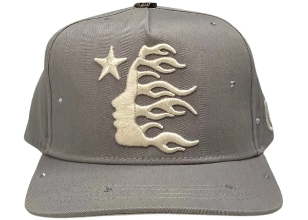 Hellstar Og Logo Rhinestone Cap Grey