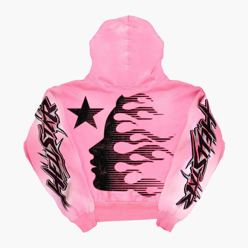 Hellstar Brainwashed Without Brain Hoodie Pink