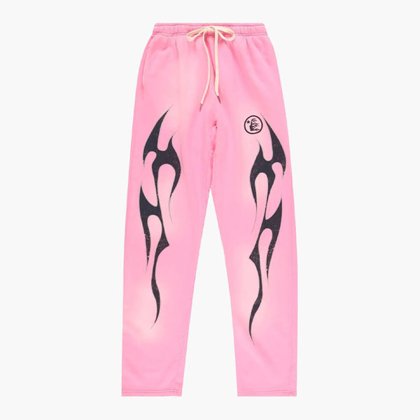 Hellstar Flame Sweatpants Różowe