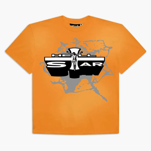 Hellstar Jesus T-shirt Orange