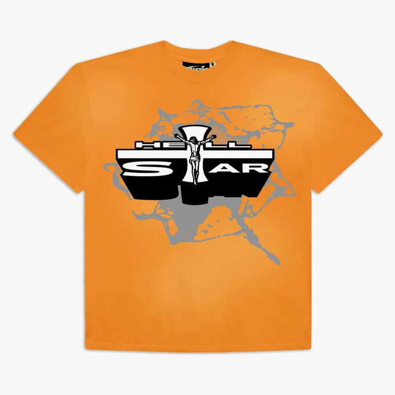 Hellstar Jesus T-shirt Orange