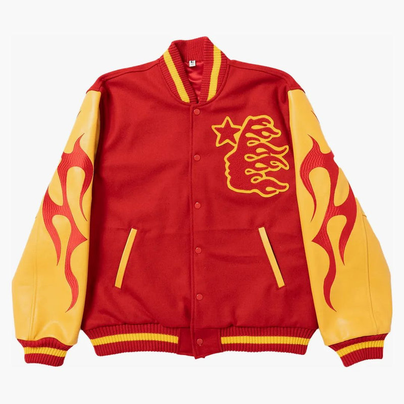 Hellstar Records Werewolf Letterman Jacket Red/yellow