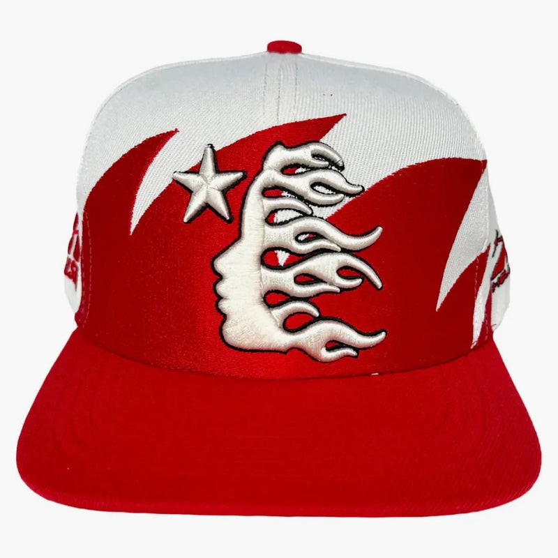 Hellstar Shark Teeth Snapback Off White/red