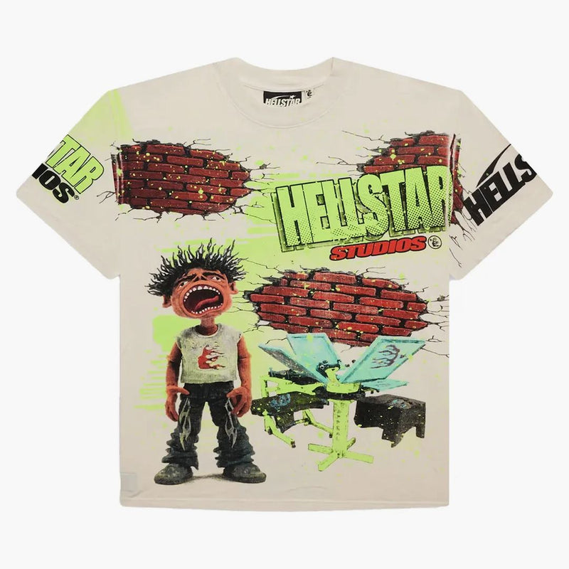 Hellstar Studios Brick Wall T-shirt White