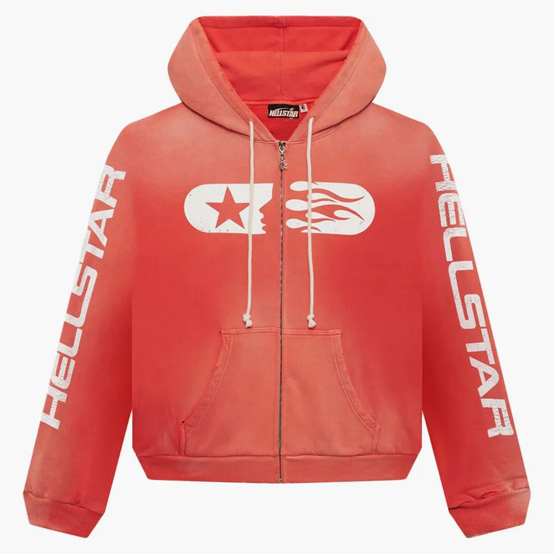 Hellstar Studios Zip Hoodie Red