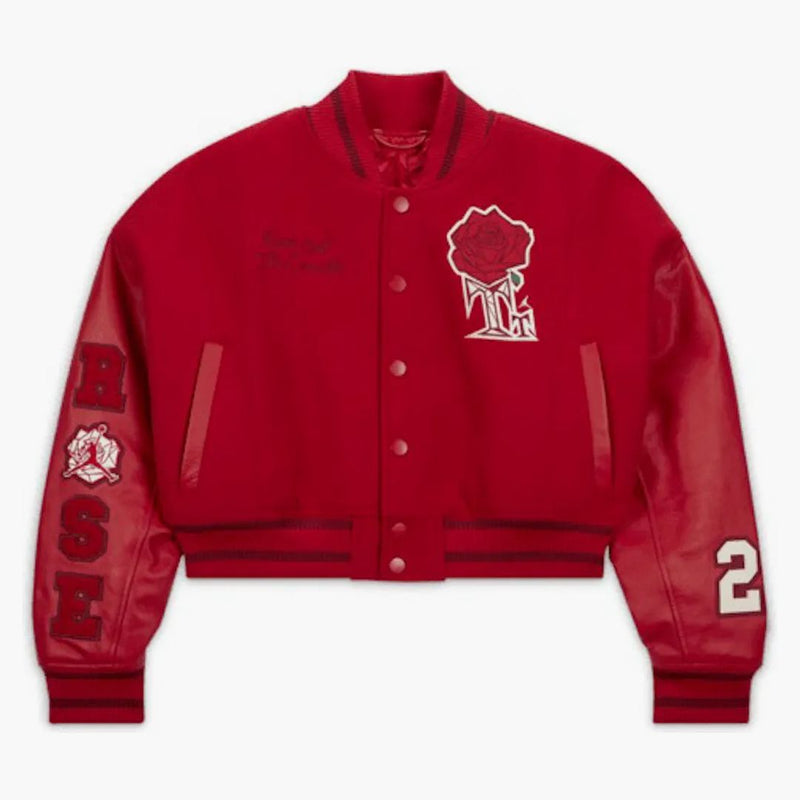 Jordan X Teyana Taylor Women's Varsity Jacket Gym Red/sail/team Red