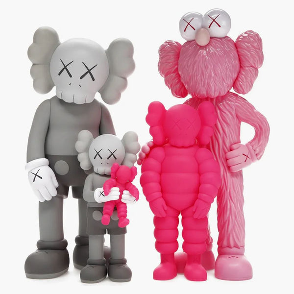 Kaws Family Vinyl Figures Grey/pink