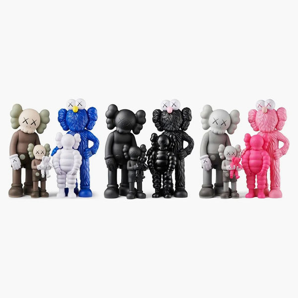 Kaws Family Vinyl Figures Set Brown/blue/white/black/grey/pink