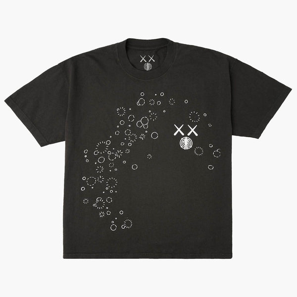 Kaws for Kid Cudi Moon Man Gid Shirt Black