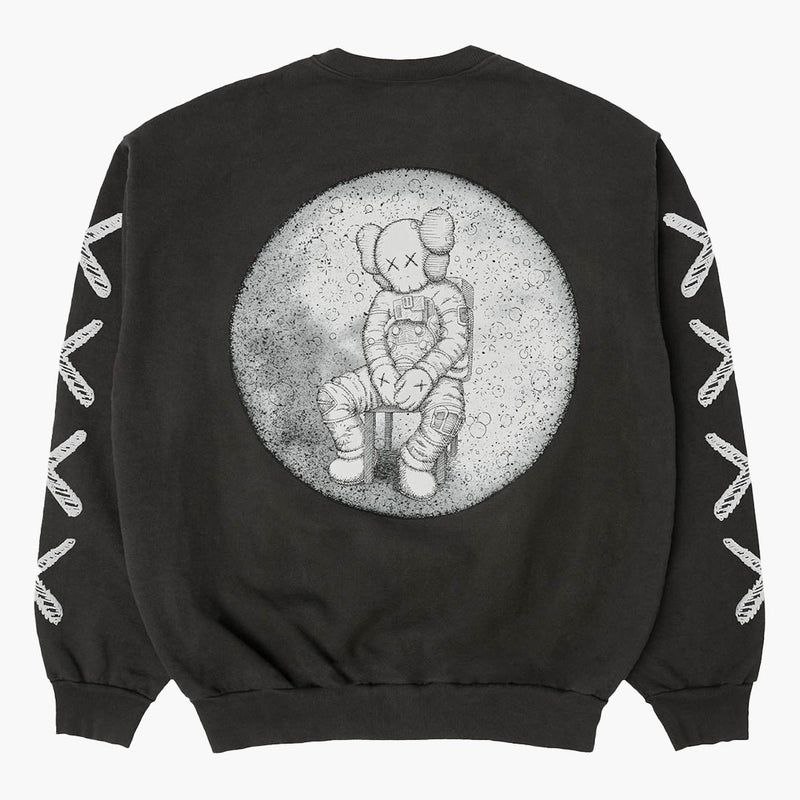 KAWS For Kid Cudi Moon Man Back Print Crewneck Black