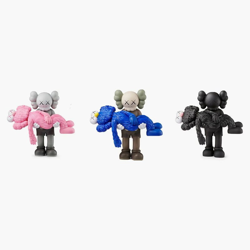 Kaws Gone Vinyl Figure Black/brown/grey Set